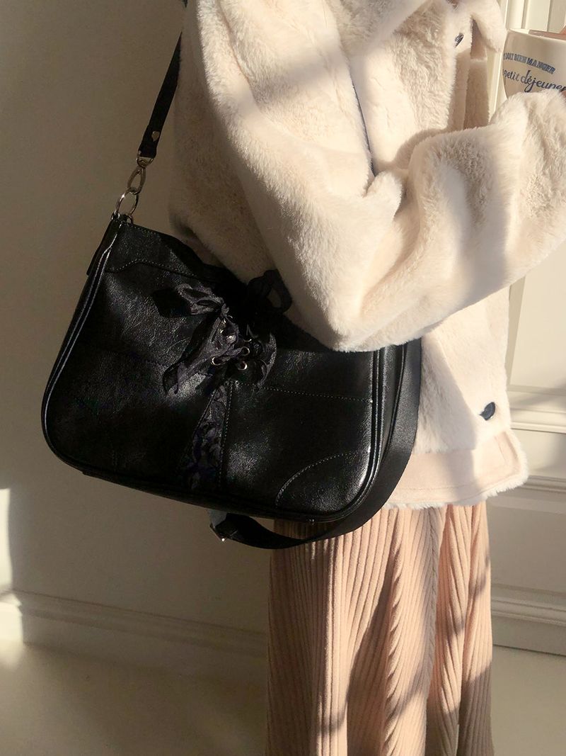 Bustier ribbon bag_black