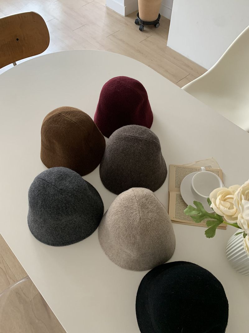 ASCLO Wool Simple Bucket Hat (6color)