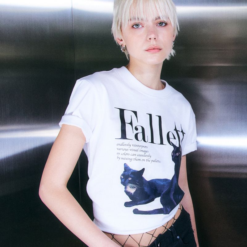 FALLETT（ファレット）の「DEUX NERO SHORT SLEEVE WHITE（Tops）」