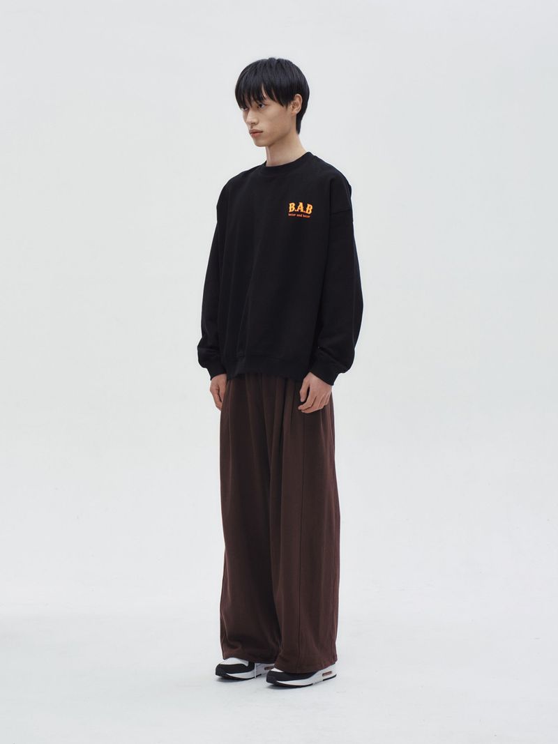 SIDE TUCKS PANTS [Brown]