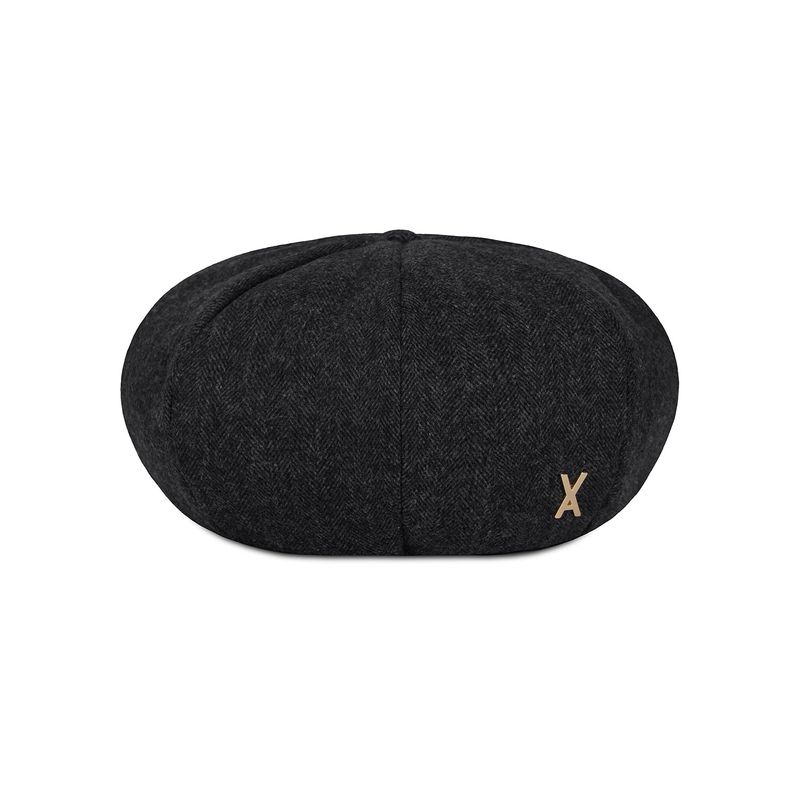 VA Stud Octagon Wool Beret / Black