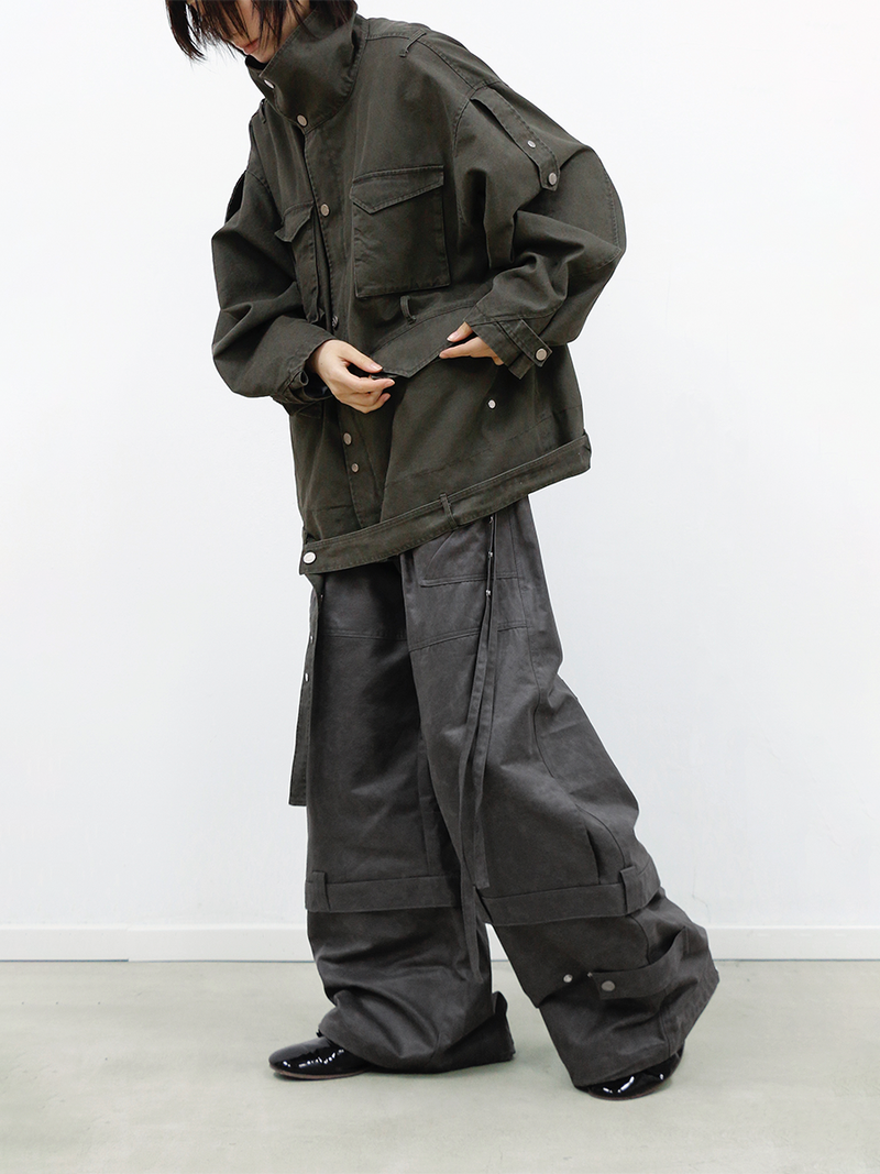 RELABEL (Dream Tailor) Adjustable Length Multi-Style Washed Distressed M65 Jacket