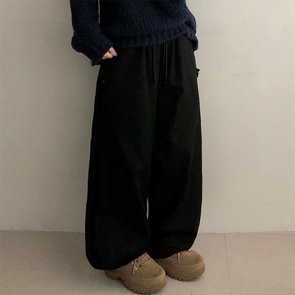 hijjoo（ハイチュー）の「Rainside pintuck snap cotton wide pants（Pants）」