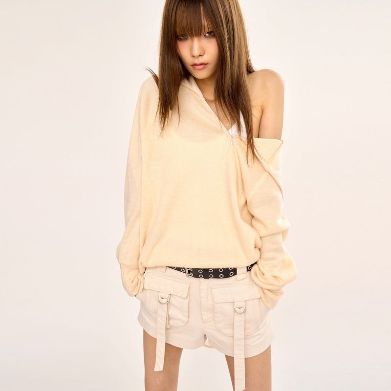 FANYOUNG（ファンヤング）の「Hairy Zipslit Pullover - Ivory（Tops）」