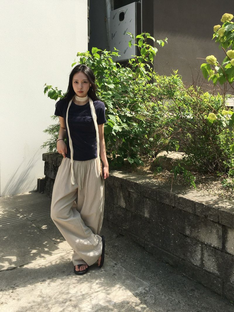 Shine Wrinkle Long Scarf (6c)