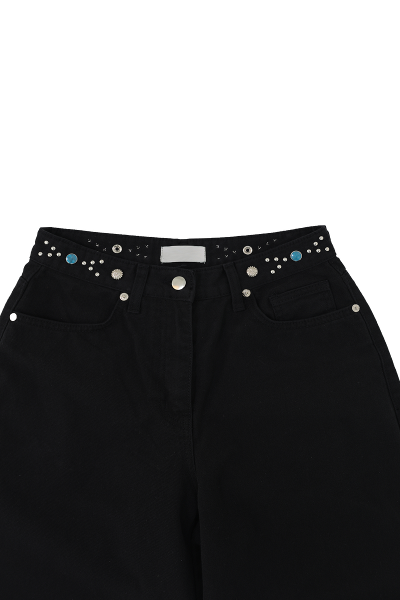 [Sepia] Stud cotton pants