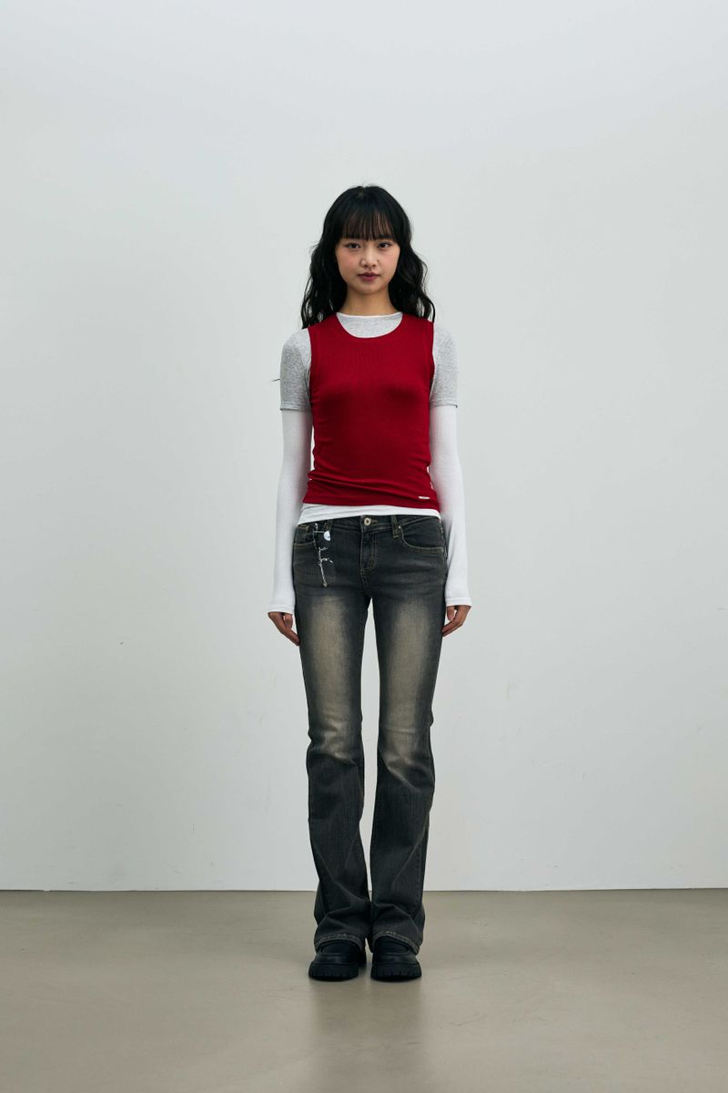 ARIKIM（アリキム）の「COMET LAYERED SLEEVE TOP / RED（Tops）」