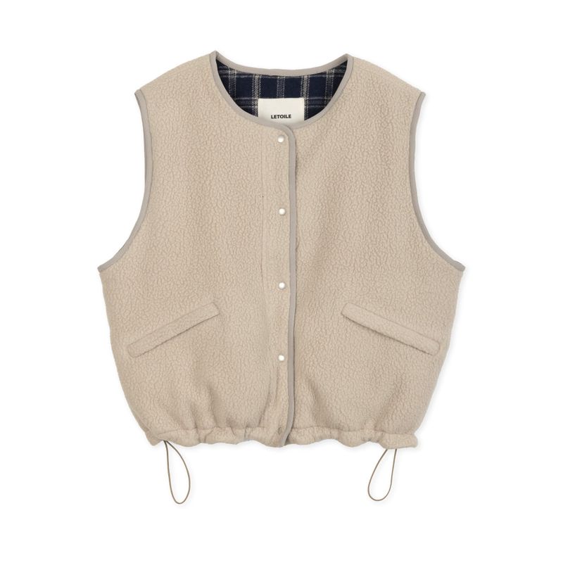 FLEECE REVERSABLE CHECK VEST 