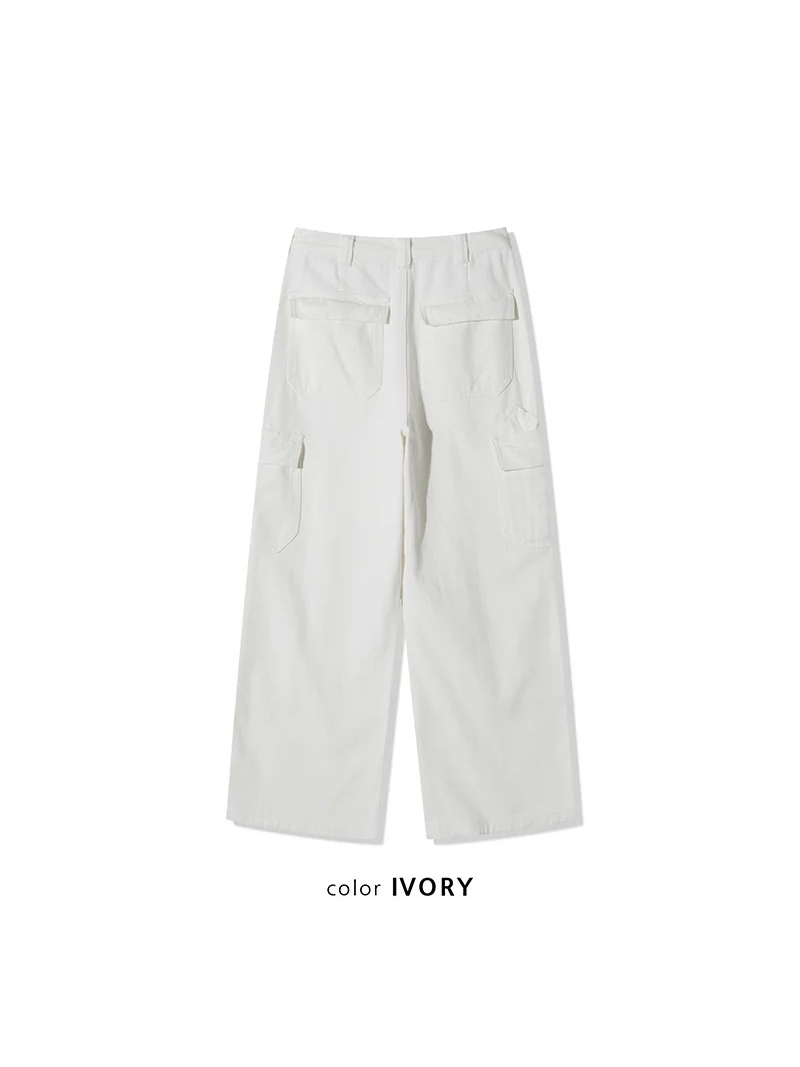 [Unisex] Work pocket cargo wide pants(4color)