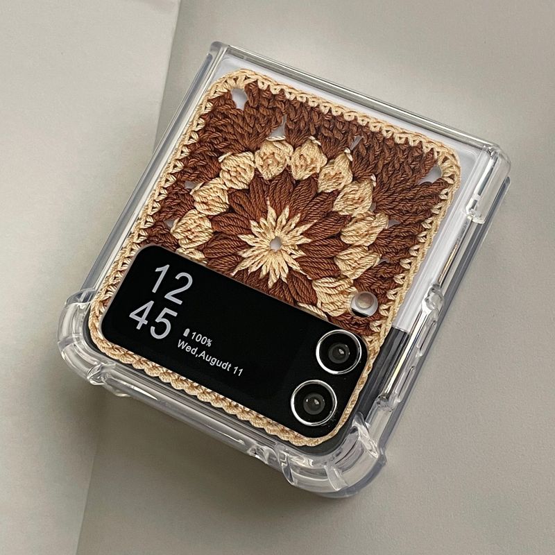 MOTIFS HARD JELL CASE _ C _ YELLOW & BROWN
