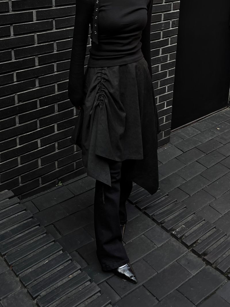 URBAN UNIQUE（アーバンユニーク）の「suede shirring draped skirt（Skirts）」