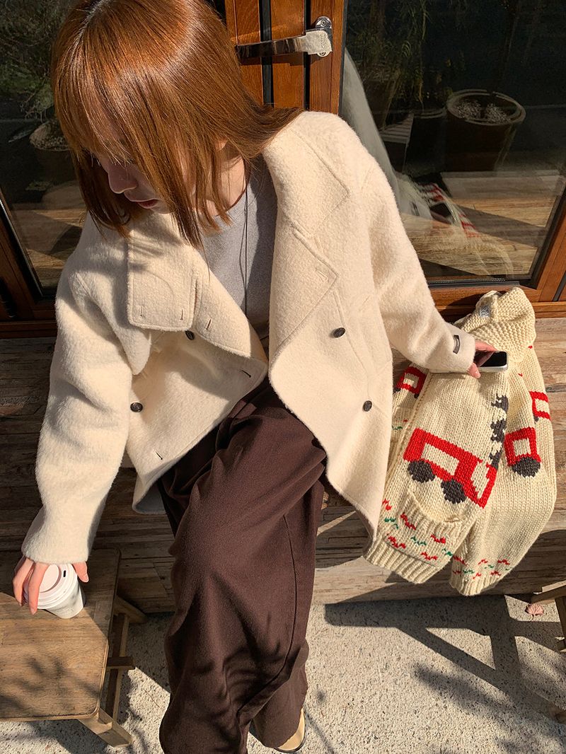 [MADE] KYLIE WOOL ALPACA HANDMADE HALF DOUBLE COAT