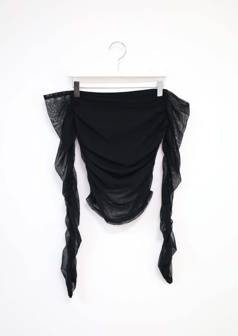Ara off-Shoulder Mesh Tee