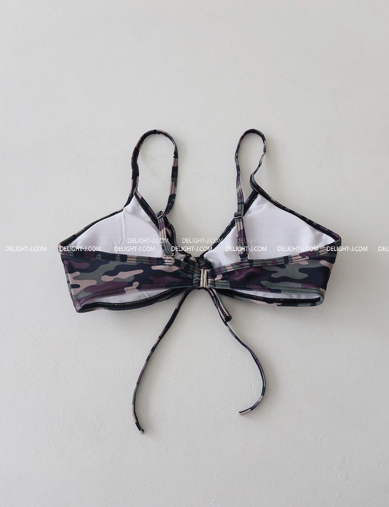camo military strap bikini