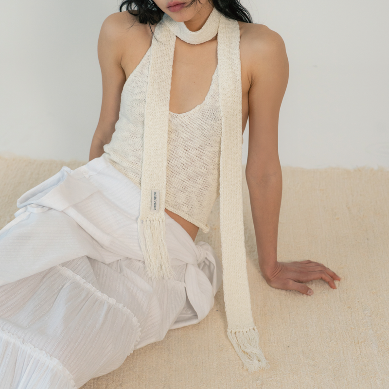 ZIZE KNIT MUFFLER (IVORY)