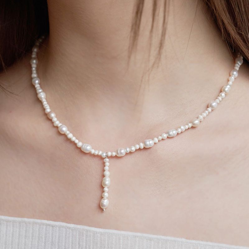 OVT-U(オーブイティーユー)の「Glam Pearl Line Mixed Necklace(Accessories)」