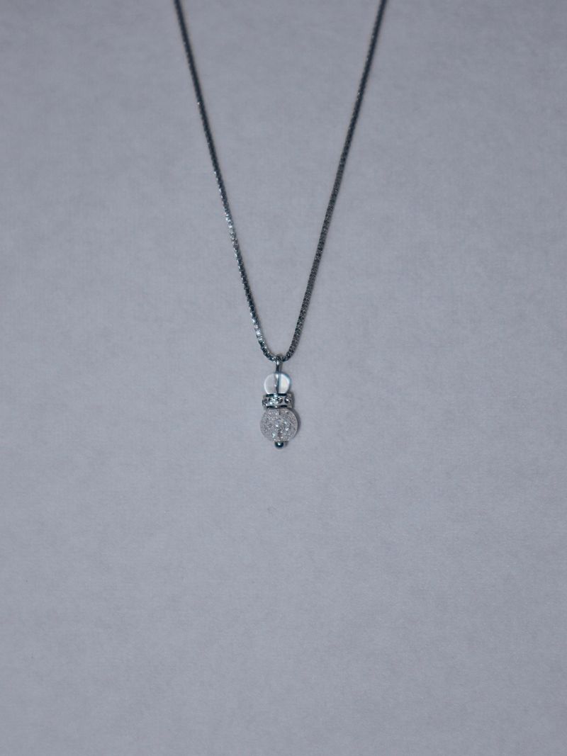 crack crystal drop necklace