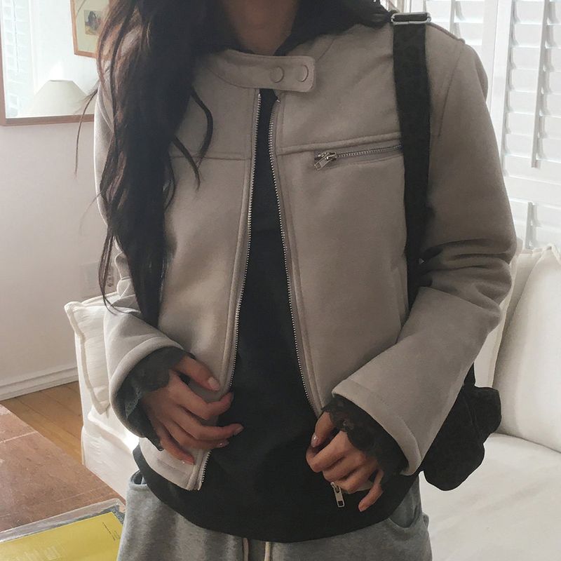 Tecome Suede Fur Mustang Jacket