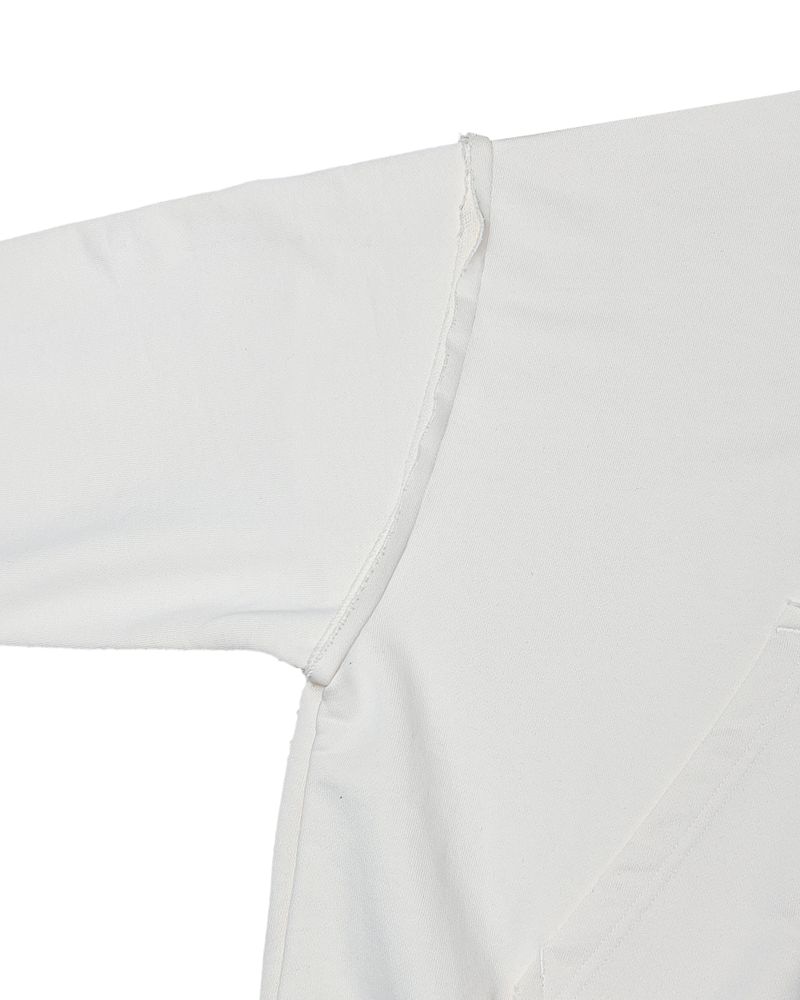 CUTTING CROP HOODIE ZIPUP_CREAM
