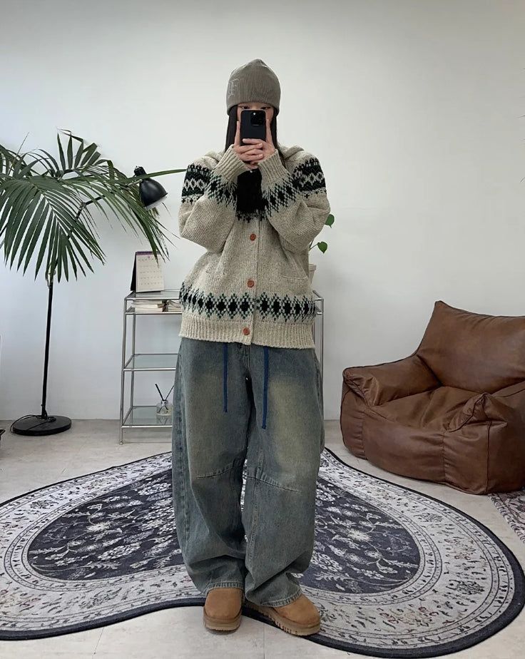 ラフカーブドウォッシュドデニムパンツ