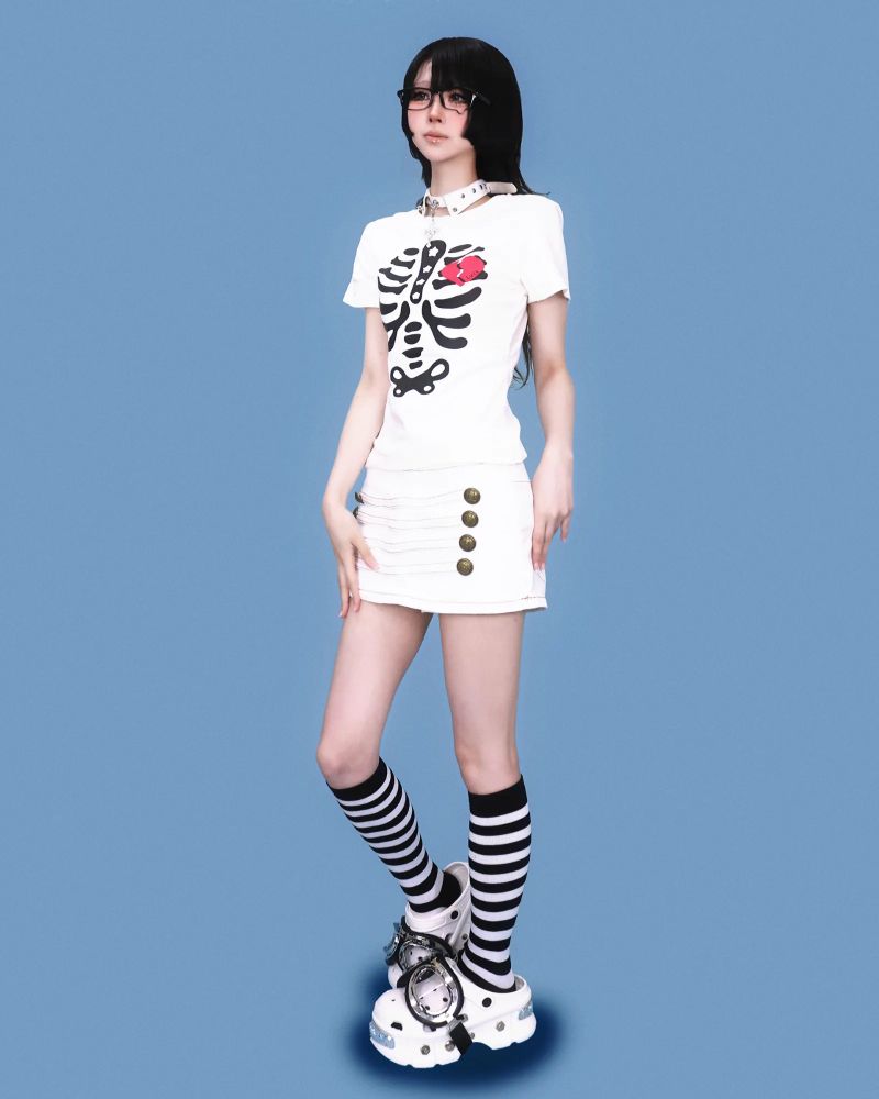 napoleon button skirt-shorts (치마바지)