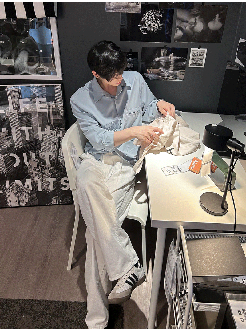 slob white wide denim pants