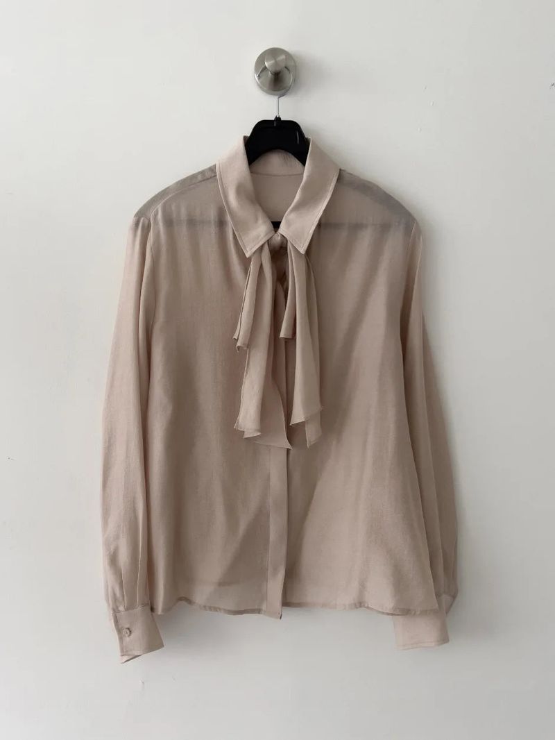 Lucia Tie See-through Blouse