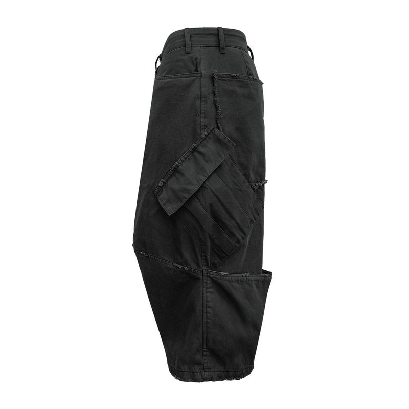 VTG BACK BOOTS CARGO SHORTS_BLACK