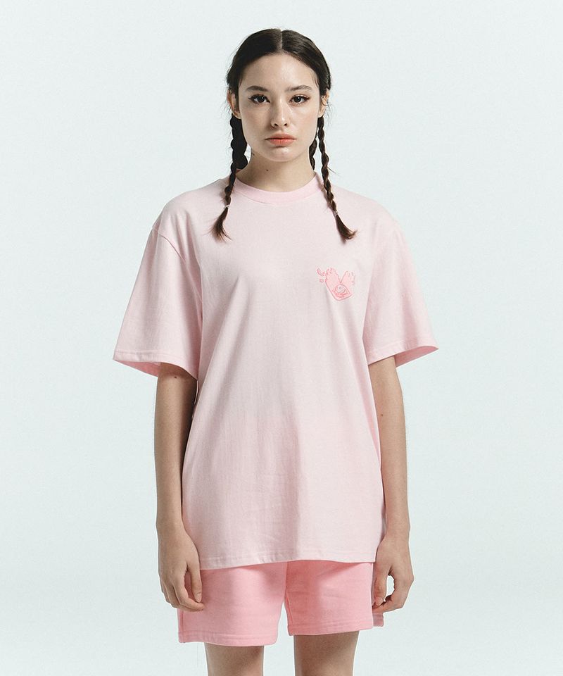 ITZAVIBE（イッザバイブ）の「I LOVE CATS NOT YOU X KANZE TEE - PINK（Tops）」
