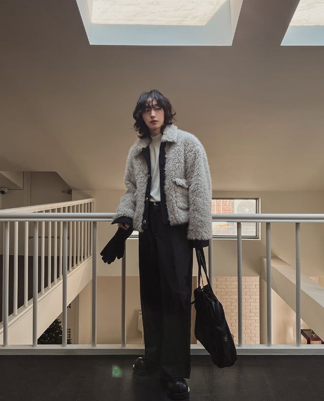 Superior tweed fur jacket