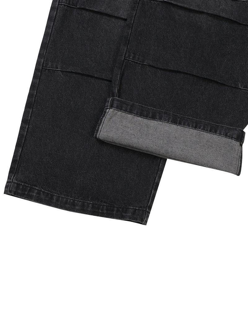 Bare Washed Wide Cargo Denim