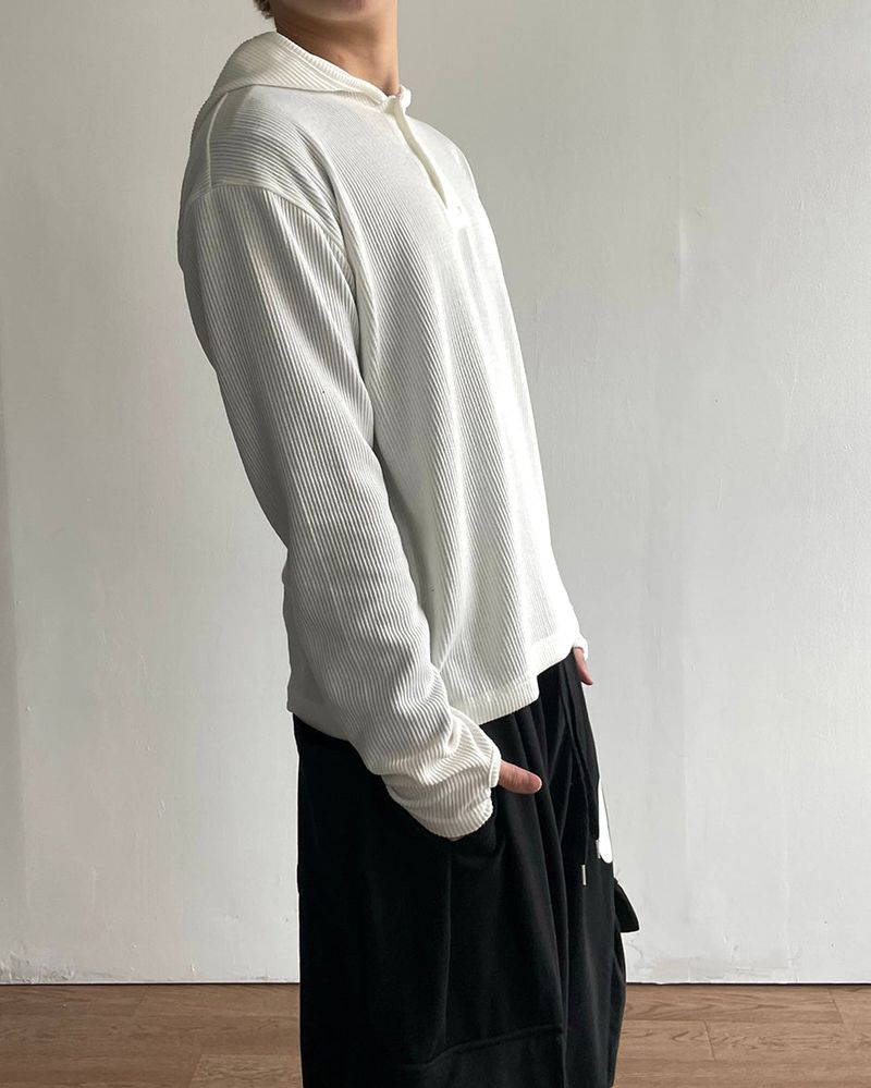 Polz Rib Henley Hoodie