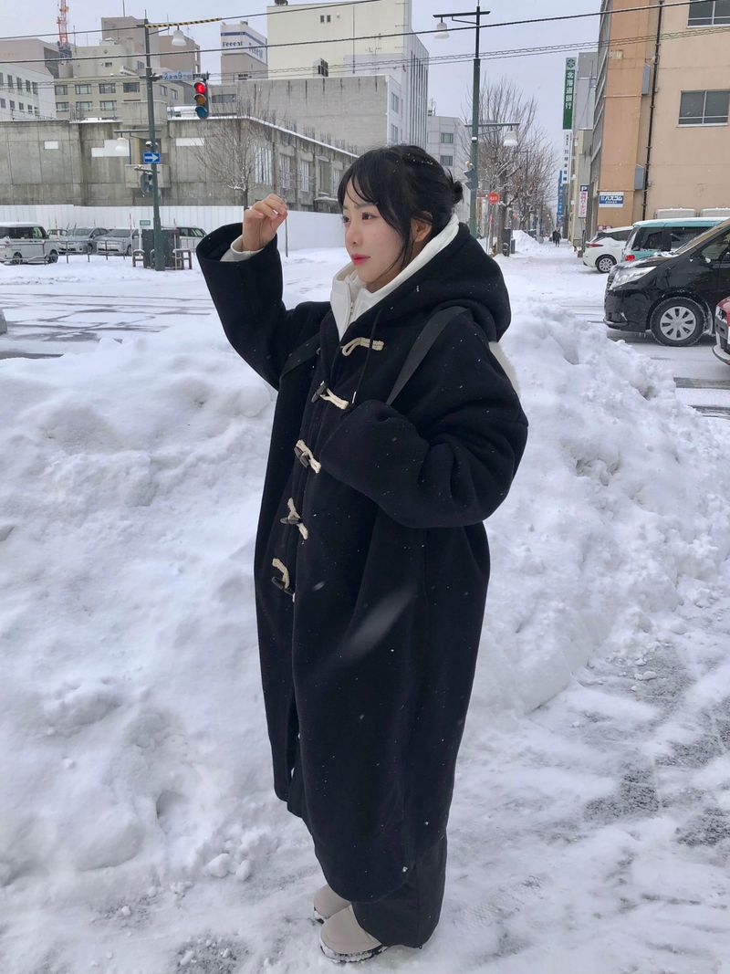 (quilted beam) Cambio hood duffle coat