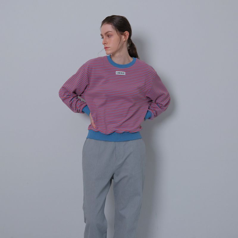 Pink/Sky Blue Stripe Fleece MTM