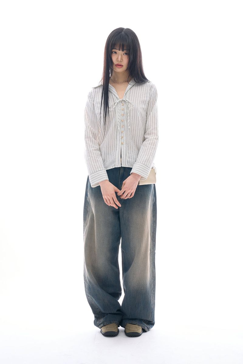 Leclair tie marine shirt