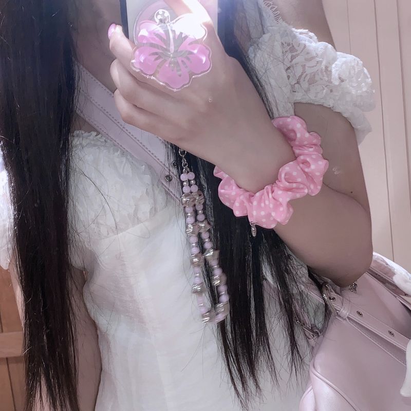 Dotty heart shushu (scrunchie)