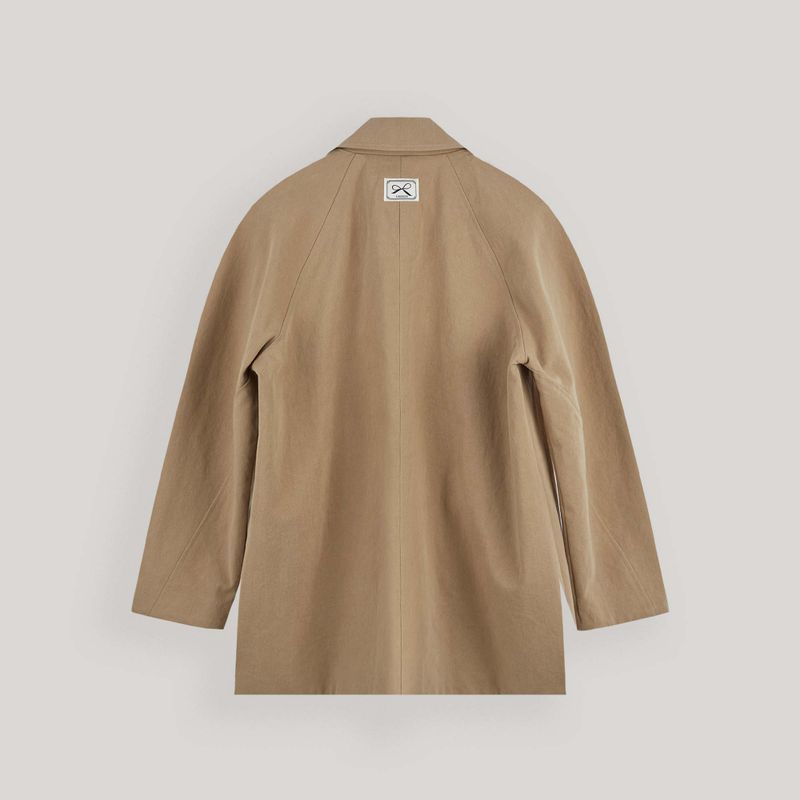 Beige Trench Half Coat