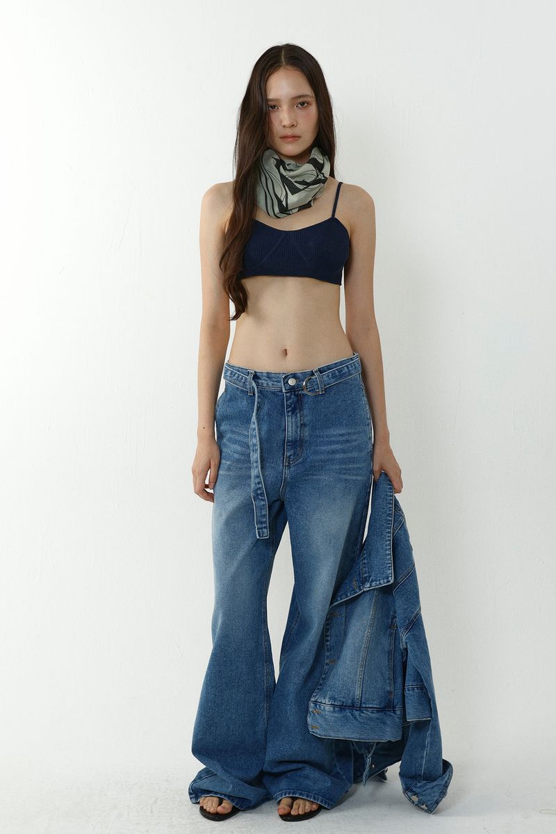 BELTED DENIM_BLUE