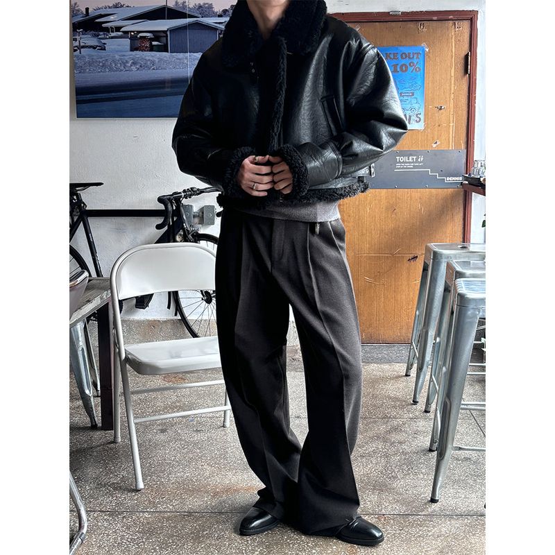 [F/W] Blend two tuck wool slacks(2color)