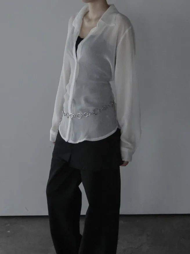 Nua See-through Wrap Blouse