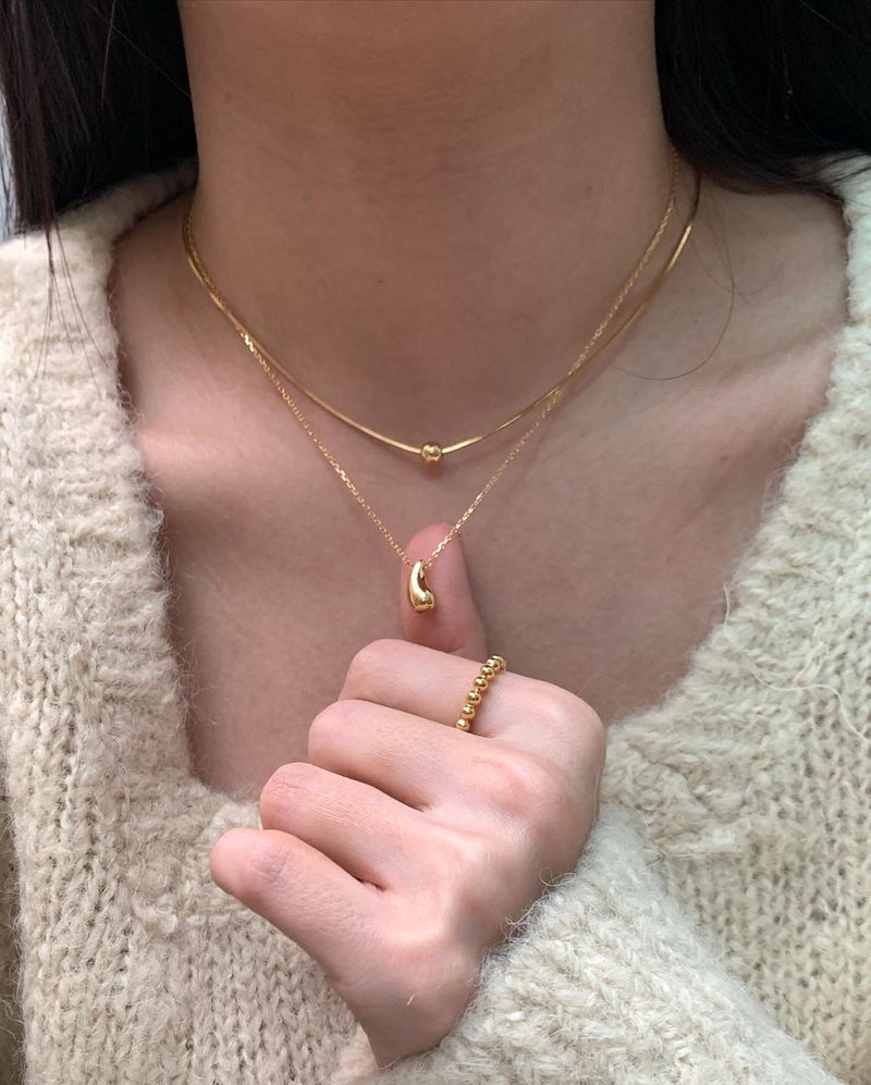 (silver925) シルキーボールネックレス *gold