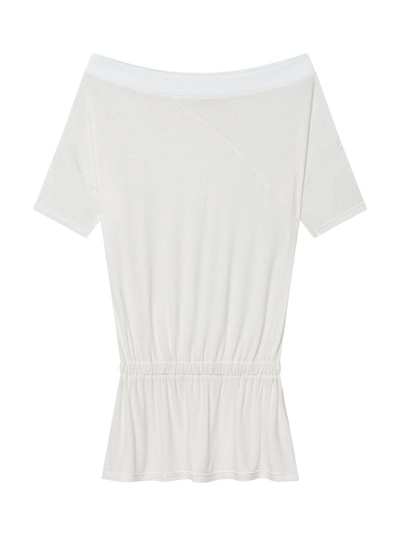 DRAPE BAND OFF SHOULDER TOP(IVORY)