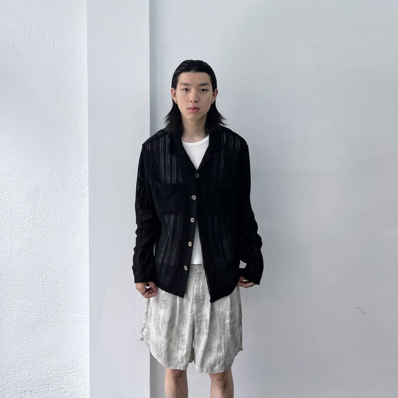 Dual-Pocket Sheer Shirt