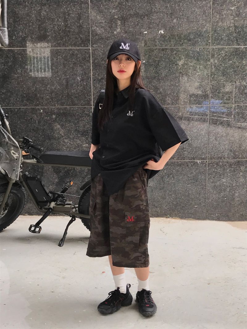 CAMO POLY BERMUDA HALF PANTS (2color)