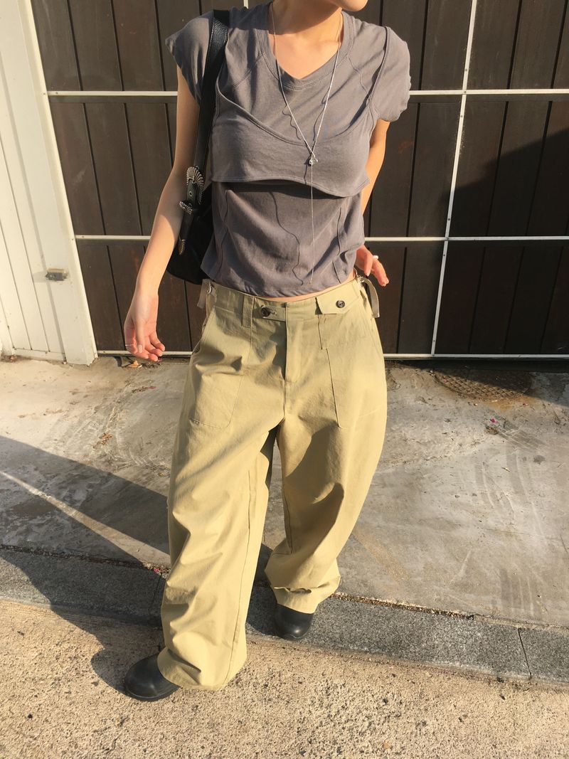 Taupe Wide Pants