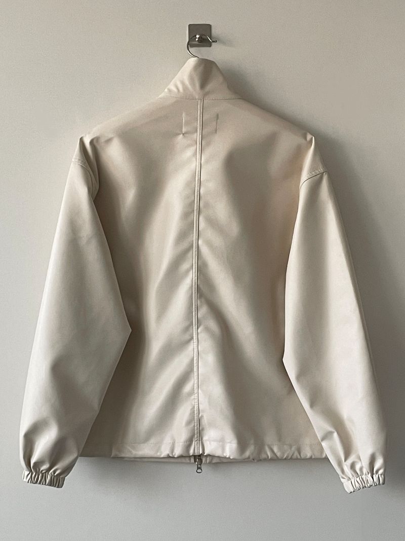 Simple leather string jacket