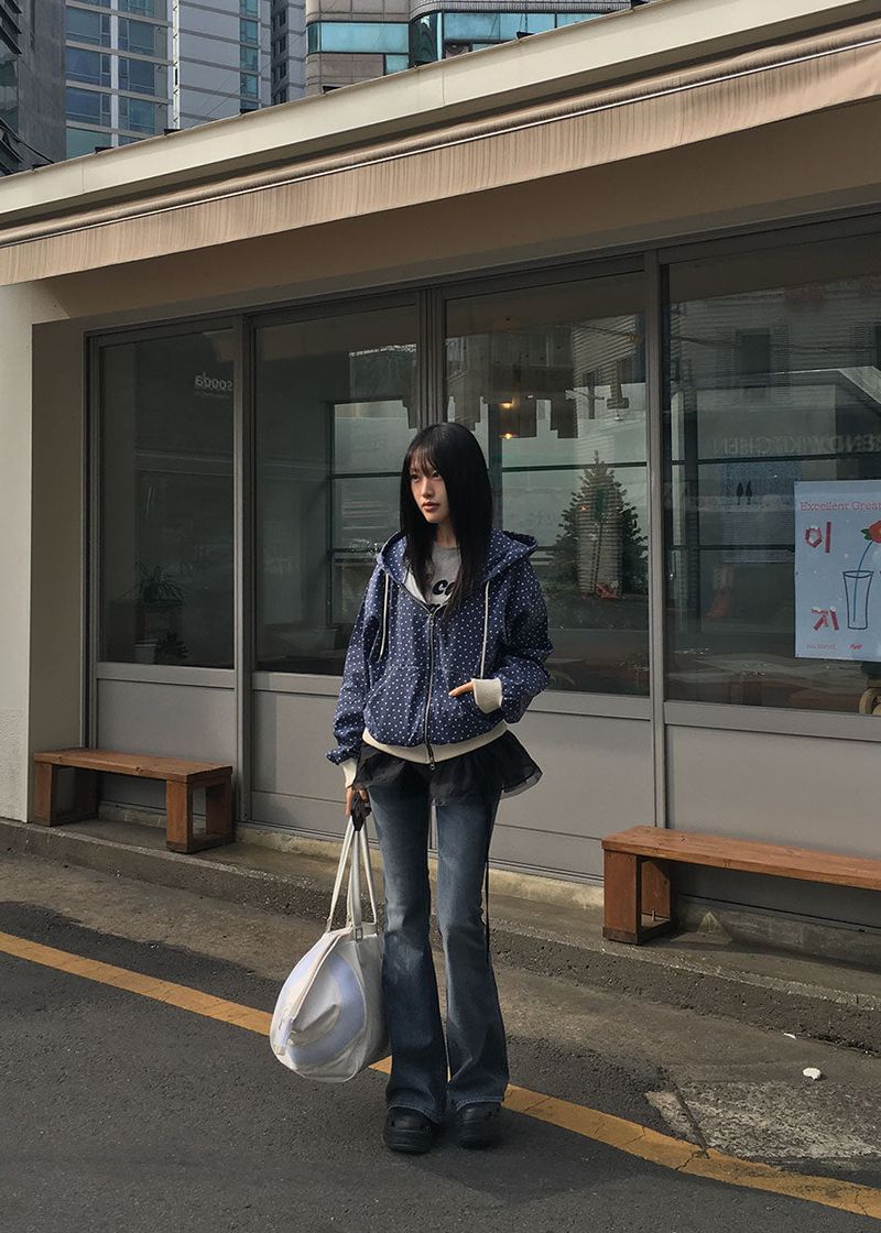 STAR PIGMENT HOOD ZIP-UP