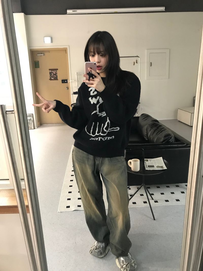 Millennial vintage wide denim