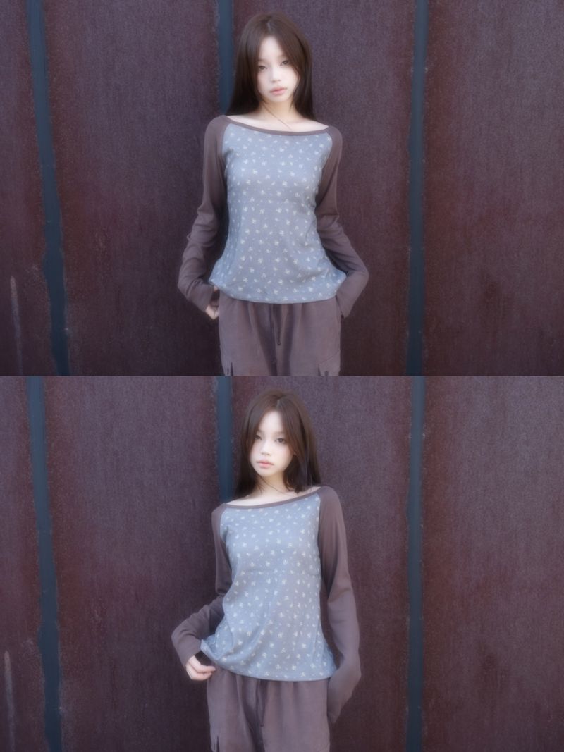 daisy raglan tee