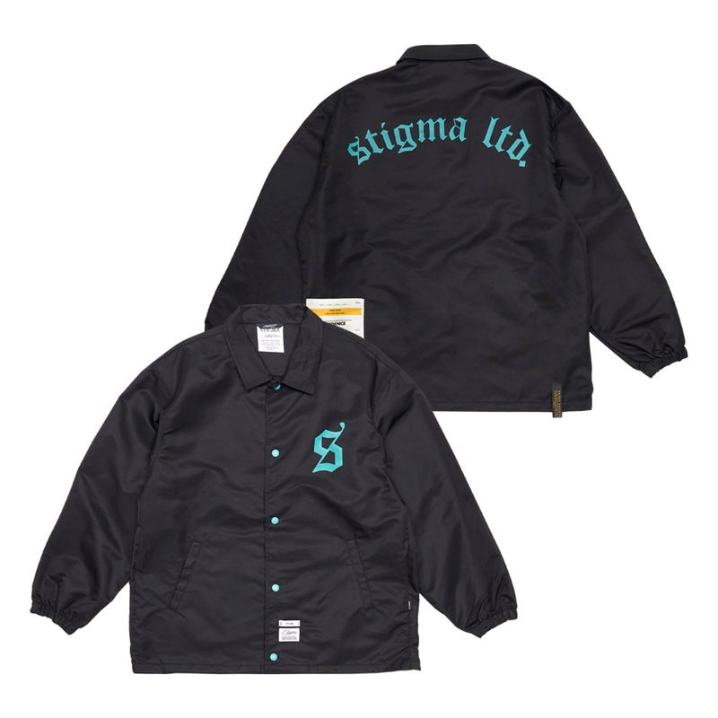 OLD LETTER OVERSIZED COACH JACKET BLUE / BLACK
